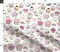 Sweet Cupcake Girls Cake Candy Birthday Theme Cooking Cupcakes Doodle Designed Pie Food Dessert Custom Printed Fabric by Spoonflower Various Fabrics by the Yard or Fat Quarter